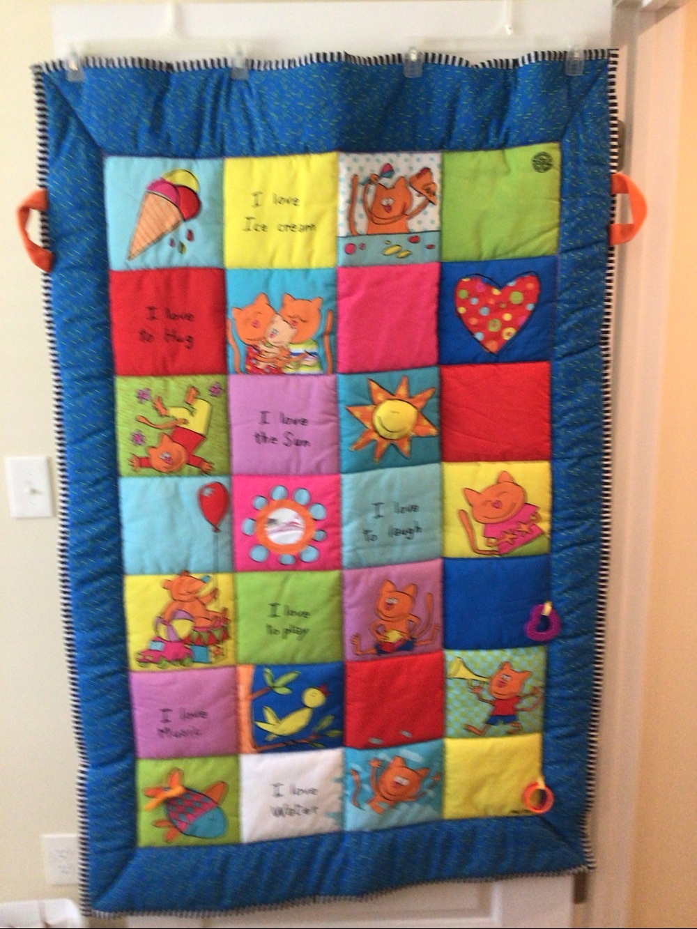 Taf toysKids Colorful Patchwork Activity Playmat - Multi 40”x62”